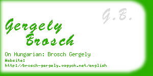 gergely brosch business card